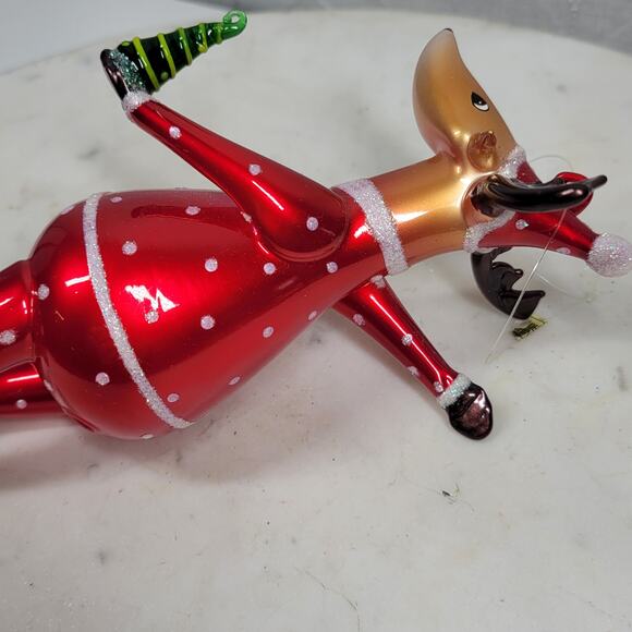 Vtg Lefton Reindeer Figurine Japan Hand Painted Gold Accents Christmas Decor - Picture 3 of 14